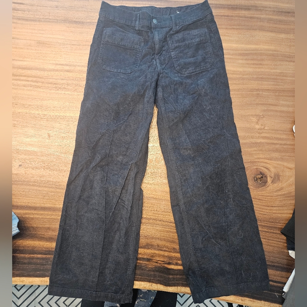 American Eagle Outfitters Lowrise Black Corduroy Pants